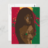 ラスタの女の子 ポストカード (正面/裏面)