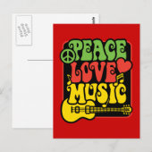 ラスタの平和愛音楽 ポストカード (正面/裏面)