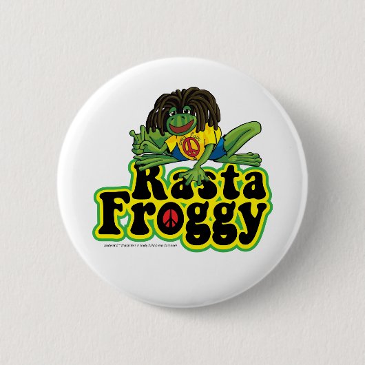 ラスタのFroggyボタン 缶バッジ (正面)