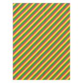 ラスタは緑の黄色い赤のストライプの旗パターンを着色します テーブルクロス (正面)