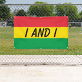 ラスタは緑の黄色い赤のストライプの旗パターンを着色します 横断幕 (インサイチュ)