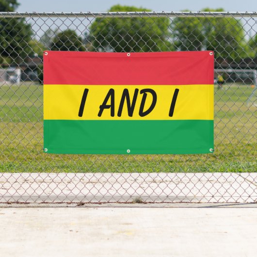 ラスタは緑の黄色い赤のストライプの旗パターンを着色します 横断幕 (インサイチュ)