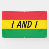 ラスタは緑の黄色い赤のストライプの旗パターンを着色します 横断幕 (横)