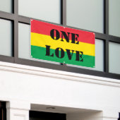 ラスタは緑の黄色い赤のストライプの旗パターンを着色します 横断幕 (ビルの外側)