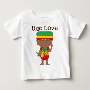 ラスタをテーマにした贈子供へり物とTees、大人 ベビーTシャツ
