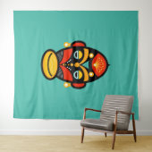 ラスタアフリカマスク タペストリー (インサイチュ(横))