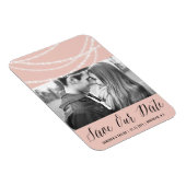 ラスタイリッシュイきらめくントシック写真日付を保存 マグネット (右側)