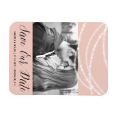 ラスタイリッシュイきらめくントシック写真日付を保存 マグネット (横)