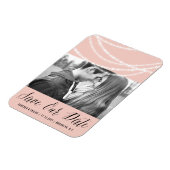 ラスタイリッシュイきらめくントシック写真日付を保存 マグネット (左側)