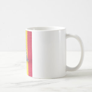 ラスタカラーのバニー: Groovy ArtプリントのTouch コーヒーマグカップ