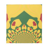 ラスタカラーの愛:レゲエハート ノートパッド (正面)