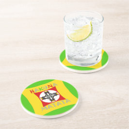 ラスタカラーレッドゴールデングリーン コースター