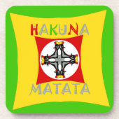 ラスタカラーレッドゴールデングリーン コースター (正面)