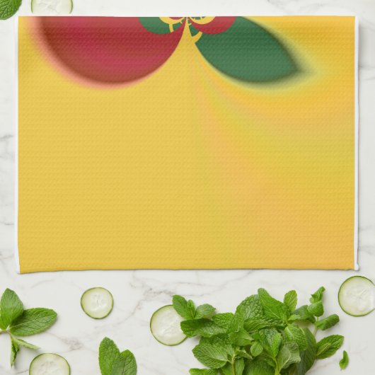 ラスタカラー抽象芸術アートプリント キッチンタオル (折り畳み)