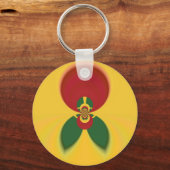 ラスタカラー抽象芸術アートプリント キーホルダー (正面)