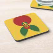 ラスタカラー抽象芸術アートプリント コースター (左側)