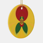 ラスタカラー抽象芸術アートプリント セラミックオーナメント (右)