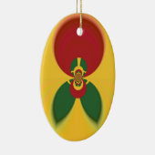 ラスタカラー抽象芸術アートプリント セラミックオーナメント (右)