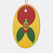 ラスタカラー抽象芸術アートプリント セラミックオーナメント (左)