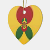 ラスタカラー抽象芸術アートプリント セラミックオーナメント (左)