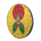 ラスタカラー抽象芸術アートプリント ダーツボード (正面右)