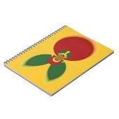 ラスタカラー抽象芸術アートプリント ノートブック (左側)