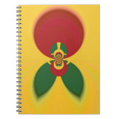 ラスタカラー抽象芸術アートプリント ノートブック (正面)