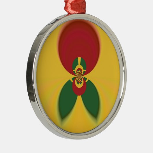 ラスタカラー抽象芸術アートプリント メタルオーナメント (右)