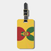 ラスタカラー抽象芸術アートプリント ラゲッジタグ (正面縦)