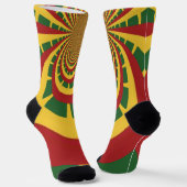 ラスタジャマイカのラスタカラーズレゲエズおもしろい ソックス (傾斜あり)