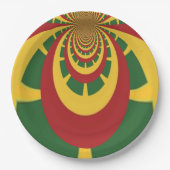 ラスタジャマイカのラスタカラー ペーパープレート (正面)
