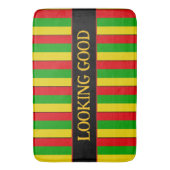 ラスタストライプのルッキング良い引用文 バスマット (正面縦)