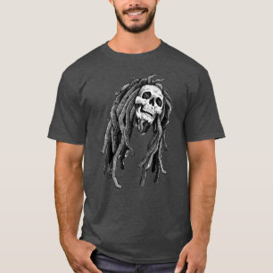 ラスタファリアンスカルラスタレゲエ Tシャツ