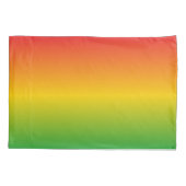 ラスタファリアンラスタレッド金ゴールドとグリーンフェード 枕カバー (裏面-左)