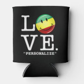 ラスタファリアンラブハッピーラスタ国旗 缶クーラー (正面)