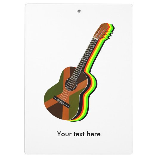 ラスタファリアンレゲエギタージャマイカ国旗 クリップボード (裏面)