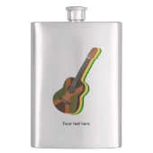 ラスタファリアンレゲエギタージャマイカ国旗 フラスク (正面)