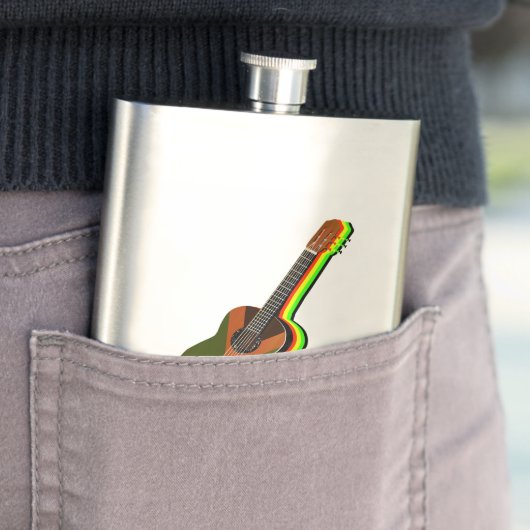 ラスタファリアンレゲエギタージャマイカ国旗 フラスク (インサイチュ)