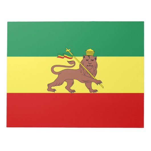 ラスタファリアン国旗(ラスタファリアン主義)(ラスタ) ノートパッド (正面)
