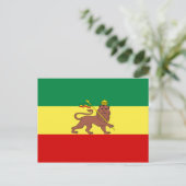 ラスタファリアン国旗(ラスタファリアン主義)(ラスタ) ポストカード (スタンド正面)