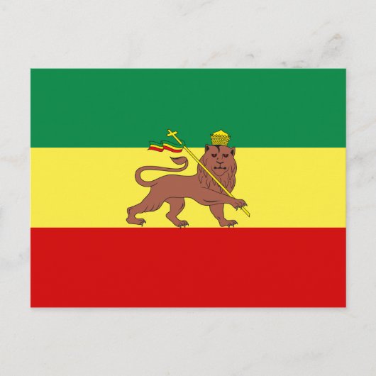 ラスタファリアン国旗(ラスタファリアン主義)(ラスタ) ポストカード (正面)
