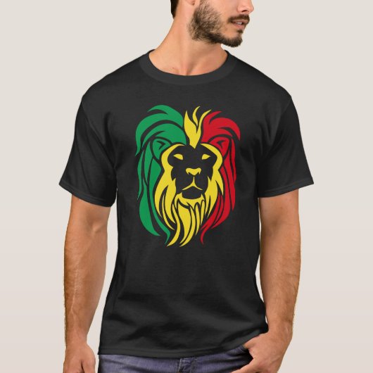 ラスタファリアン ライオン Tシャツ デザイン メンズ (正面)
