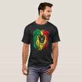 ラスタファリアン ライオン Tシャツ デザイン メンズ (正面フル)