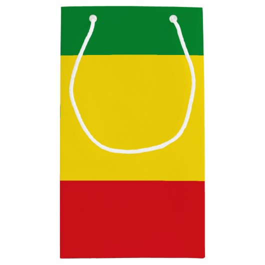 ラスタファリア国旗のラスタエチオピア スモールペーパーバッグ (裏面)