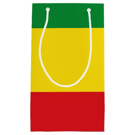 ラスタファリア国旗のラスタエチオピア スモールペーパーバッグ (正面)