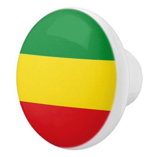 ラスタファリア国旗のラスタエチオピア セラミックノブ (右)