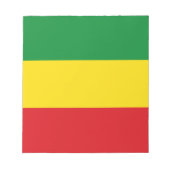ラスタファリア国旗のラスタエチオピア ノートパッド (正面)