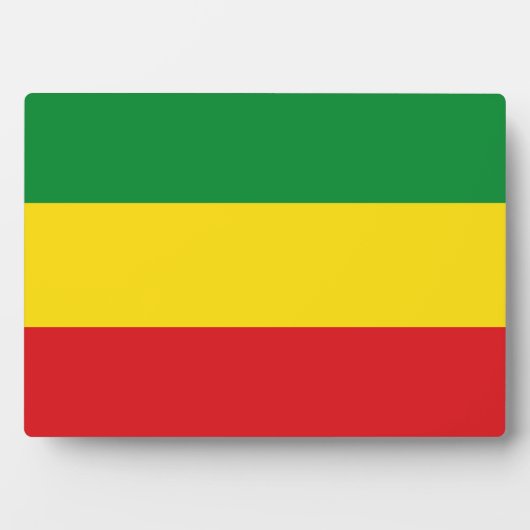 ラスタファリア国旗のラスタエチオピア フォトプラーク (正面)