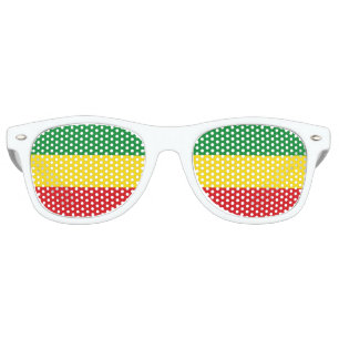 ラスタファリア国旗のラスタエチオピア レトロサングラス