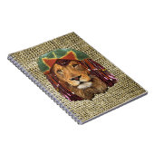 ラスタファリア野生動物ライオンユーモアデザイン ノートブック (右側)